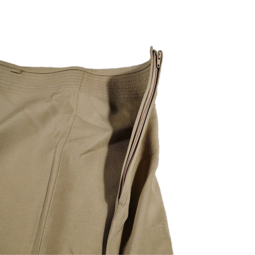 Coach 100% Wool Skirt Straight Camel Tan Size 0 Office Workers Quiet Luxury - Picture 4 of 8